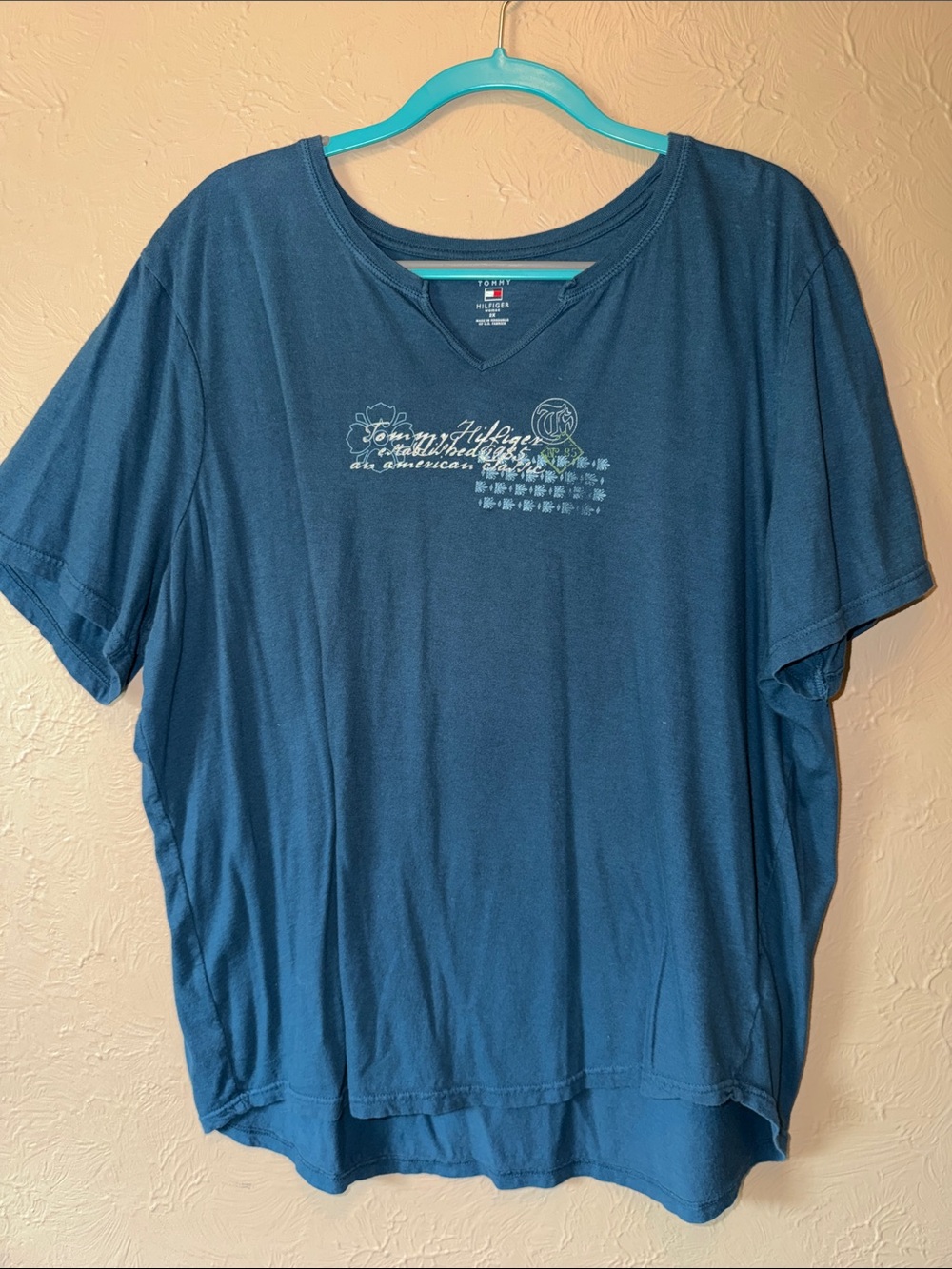 Tommy Hilfiger 2x Blue Short Sleeve Graphic Tee